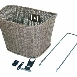 BIKE ATTITUDE Kurv For Fastmonteret Plast Rattan Mørk Brun Flet