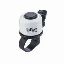Bike Attitude Mini Hvid Ringeklokke Med Fjederhammer