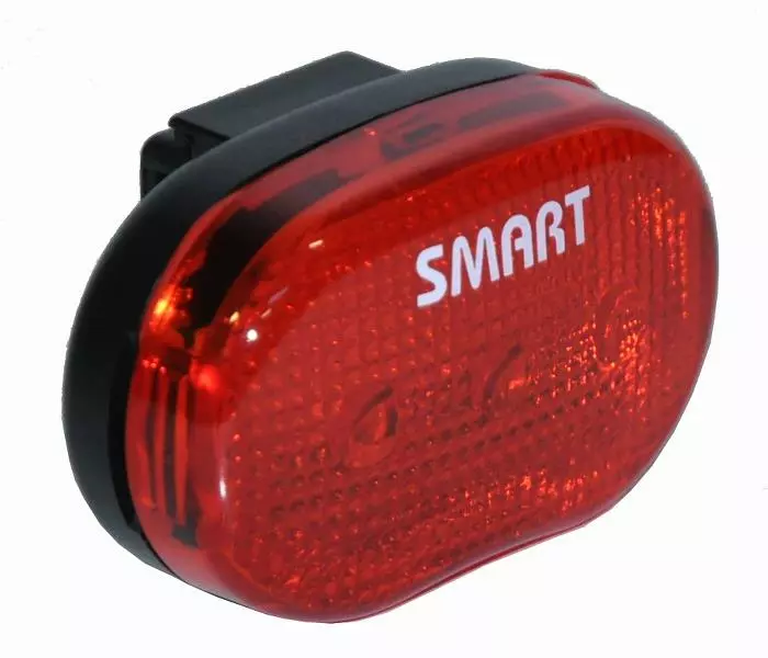 Smart Bike SMART Baglygte 3-dioder Rød Oval 1 Smart Bike SMART Baglygte 3-dioder Rød Oval