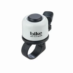 Bike Attitude Mini Hvid Ringeklokke Med Fjederhammer