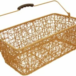 Kurv Bag Lys Brun Plast Rattan Flet MBK Nest